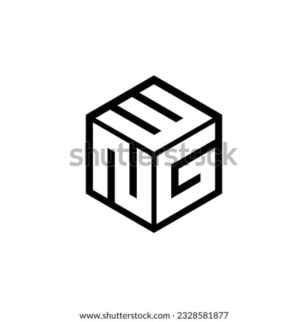 NGW letter logo design in illustration. Vector logo, calligraphy designs for logo, Poster, Invitation, etc.