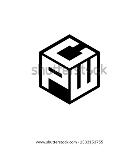 PWC letter logo design in illustration. Vector logo, calligraphy designs for logo, Poster, Invitation, etc.