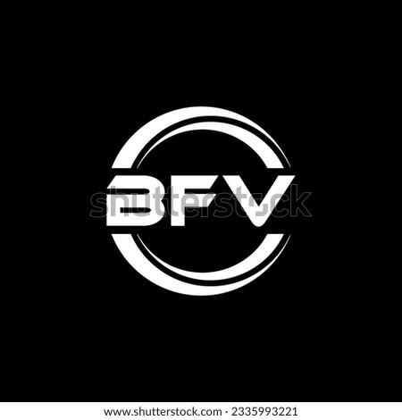 BFV letter logo design in illustration. Vector logo, calligraphy designs for logo, Poster, Invitation, etc.