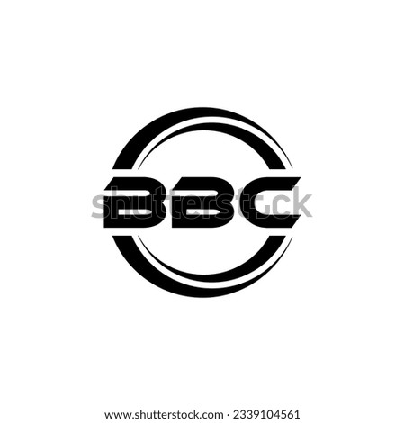BBC letter logo design in illustration. Vector logo, calligraphy designs for logo, Poster, Invitation, etc.