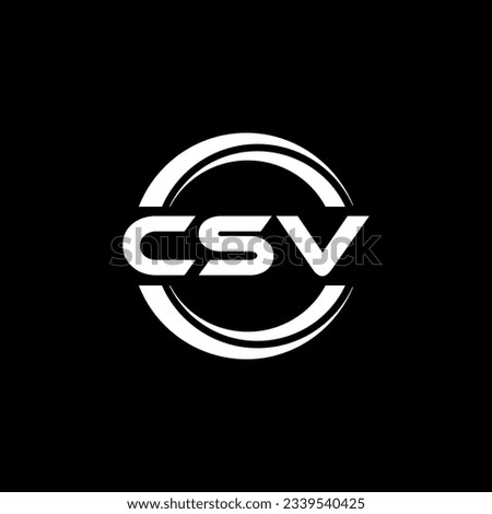 CSV Logo Design, Inspiration for a Unique Identity. Modern Elegance and Creative Design. Watermark Your Success with the Striking this Logo.