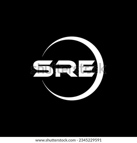 SRE letter logo design with white background in illustrator. Vector logo, calligraphy designs for logo, Poster, Invitation, etc.