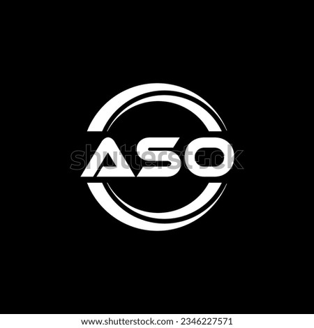 ASO Logo Design, Inspiration for a Unique Identity. Modern Elegance and Creative Design. Watermark Your Success with the Striking this Logo.