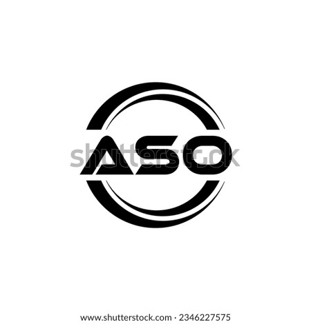 ASO Logo Design, Inspiration for a Unique Identity. Modern Elegance and Creative Design. Watermark Your Success with the Striking this Logo.