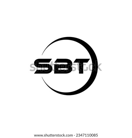 SBT letter logo design with white background in illustrator. Vector logo, calligraphy designs for logo, Poster, Invitation, etc.