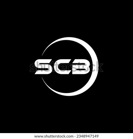 SCB letter logo design in illustrator. Vector logo, calligraphy designs for logo, Poster, Invitation, etc.