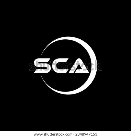 SCA letter logo design in illustrator. Vector logo, calligraphy designs for logo, Poster, Invitation, etc.