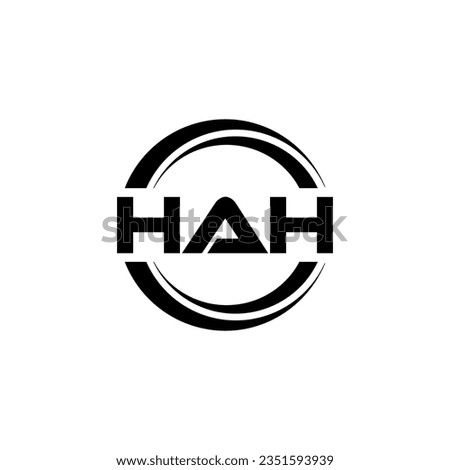 HAH Logo Design, Inspiration for a Unique Identity. Modern Elegance and Creative Design. Watermark Your Success with the Striking this Logo.