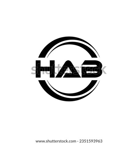 HAB Logo Design, Inspiration for a Unique Identity. Modern Elegance and Creative Design. Watermark Your Success with the Striking this Logo.