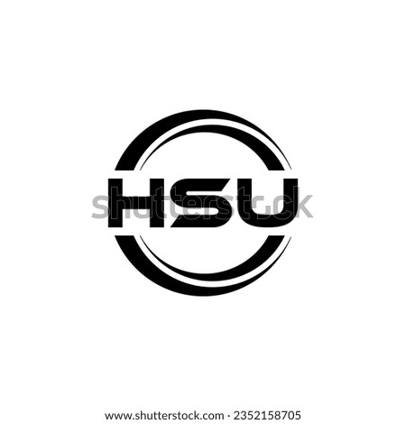 HSU Logo Design, Inspiration for a Unique Identity. Modern Elegance and Creative Design. Watermark Your Success with the Striking this Logo.