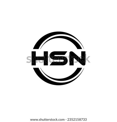 HSN Logo Design, Inspiration for a Unique Identity. Modern Elegance and Creative Design. Watermark Your Success with the Striking this Logo.
