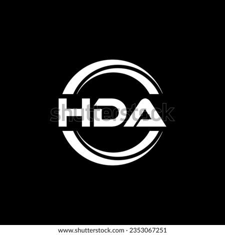HDA Logo Design, Inspiration for a Unique Identity. Modern Elegance and Creative Design. Watermark Your Success with the Striking this Logo.