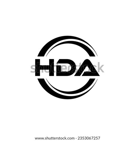 HDA Logo Design, Inspiration for a Unique Identity. Modern Elegance and Creative Design. Watermark Your Success with the Striking this Logo.