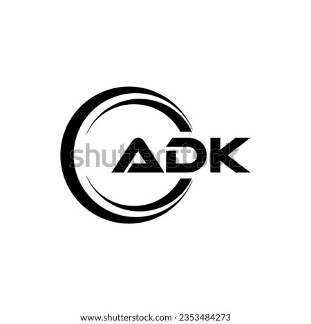 ADK Logo Design, Inspiration for a Unique Identity. Modern Elegance and Creative Design. Watermark Your Success with the Striking this Logo.