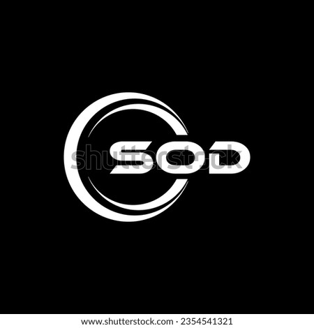 SOD Logo Design, Inspiration for a Unique Identity. Modern Elegance and Creative Design. Watermark Your Success with the Striking this Logo.