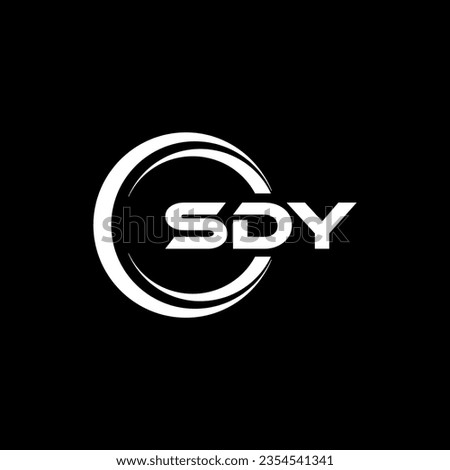 SDY Logo Design, Inspiration for a Unique Identity. Modern Elegance and Creative Design. Watermark Your Success with the Striking this Logo.