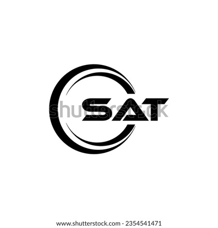 SAT Logo Design, Inspiration for a Unique Identity. Modern Elegance and Creative Design. Watermark Your Success with the Striking this Logo.