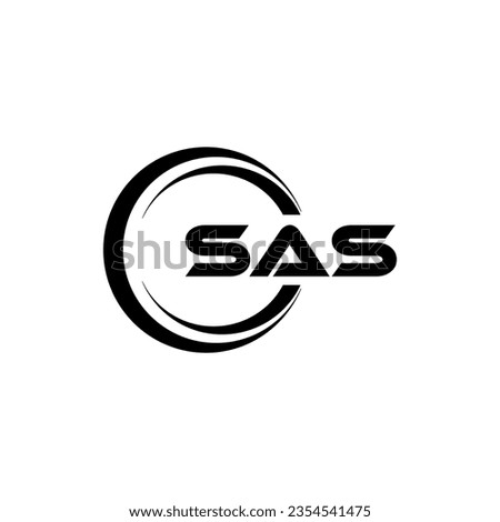 SAS Logo Design, Inspiration for a Unique Identity. Modern Elegance and Creative Design. Watermark Your Success with the Striking this Logo.