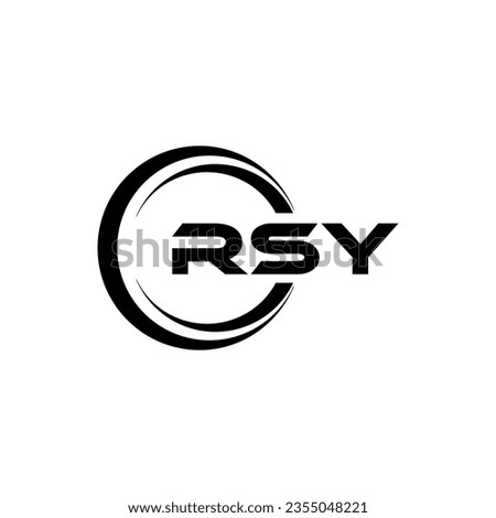 RSY Logo Design, Inspiration for a Unique Identity. Modern Elegance and Creative Design. Watermark Your Success with the Striking this Logo.