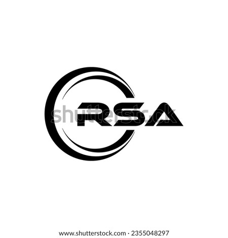 RSA Logo Design, Inspiration for a Unique Identity. Modern Elegance and Creative Design. Watermark Your Success with the Striking this Logo.