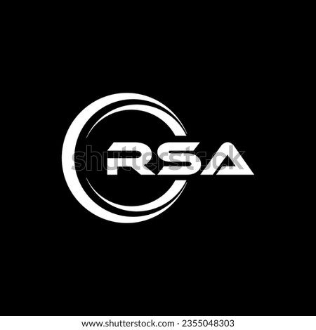 RSA Logo Design, Inspiration for a Unique Identity. Modern Elegance and Creative Design. Watermark Your Success with the Striking this Logo.