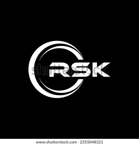 RSK Logo Design, Inspiration for a Unique Identity. Modern Elegance and Creative Design. Watermark Your Success with the Striking this Logo.