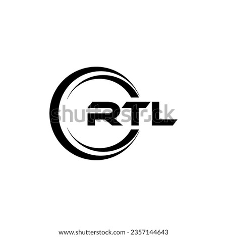 RTL Logo Design, Inspiration for a Unique Identity. Modern Elegance and Creative Design. Watermark Your Success with the Striking this Logo.