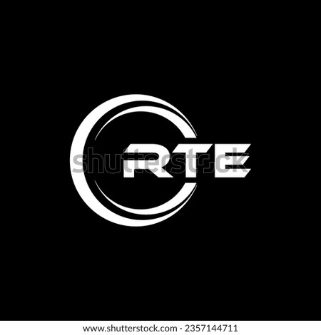 RTE Logo Design, Inspiration for a Unique Identity. Modern Elegance and Creative Design. Watermark Your Success with the Striking this Logo.