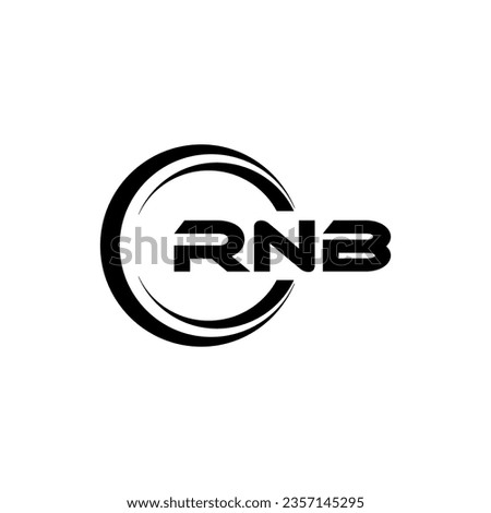 RNB Logo Design, Inspiration for a Unique Identity. Modern Elegance and Creative Design. Watermark Your Success with the Striking this Logo.