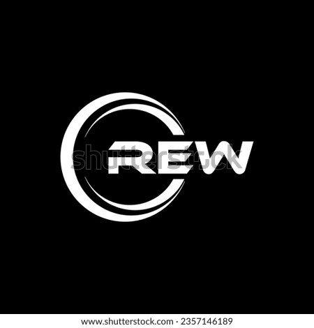 REW Logo Design, Inspiration for a Unique Identity. Modern Elegance and Creative Design. Watermark Your Success with the Striking this Logo.