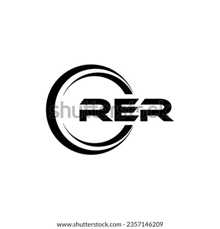 RER Logo Design, Inspiration for a Unique Identity. Modern Elegance and Creative Design. Watermark Your Success with the Striking this Logo.