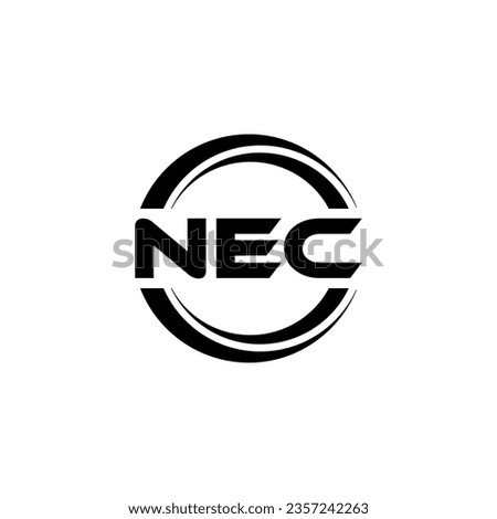 NEC Logo Design, Inspiration for a Unique Identity. Modern Elegance and Creative Design. Watermark Your Success with the Striking this Logo.