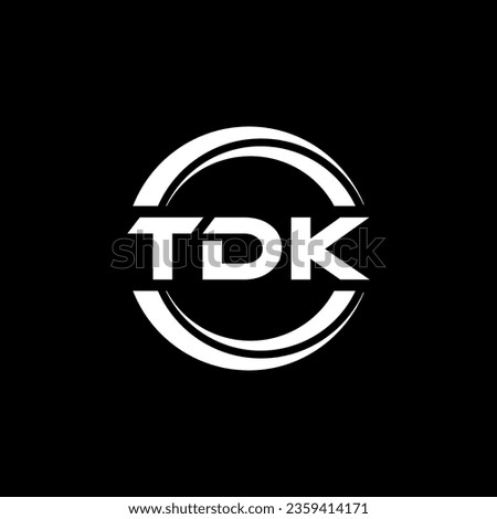TDK Logo Design, Inspiration for a Unique Identity. Modern Elegance and Creative Design. Watermark Your Success with the Striking this Logo.