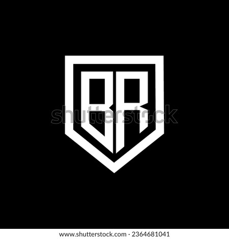 BR letter logo design with black background in illustrator. Vector logo, calligraphy designs for logo, Poster, Invitation, etc.