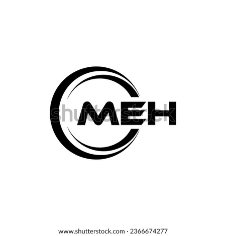 MEH Logo Design, Inspiration for a Unique Identity. Modern Elegance and Creative Design. Watermark Your Success with the Striking this Logo.