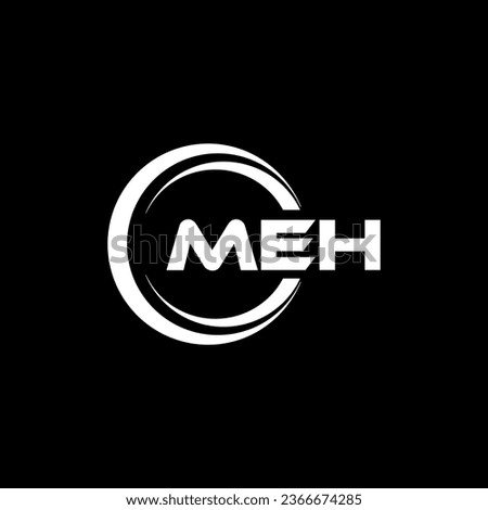 MEH Logo Design, Inspiration for a Unique Identity. Modern Elegance and Creative Design. Watermark Your Success with the Striking this Logo.
