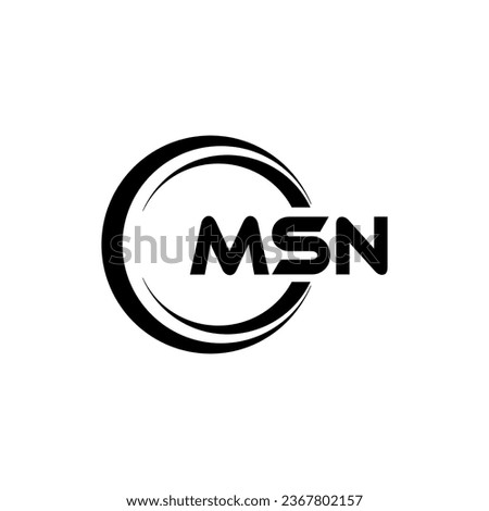 MSN Logo Design, Inspiration for a Unique Identity. Modern Elegance and Creative Design. Watermark Your Success with the Striking this Logo.