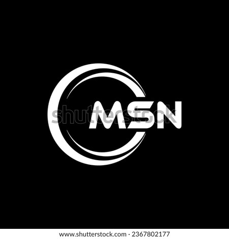 MSN Logo Design, Inspiration for a Unique Identity. Modern Elegance and Creative Design. Watermark Your Success with the Striking this Logo.