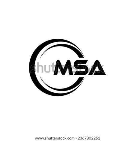 MSA Logo Design, Inspiration for a Unique Identity. Modern Elegance and Creative Design. Watermark Your Success with the Striking this Logo.