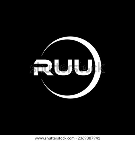 RUU Letter Logo Design, Inspiration for a Unique Identity. Modern Elegance and Creative Design. Watermark Your Success with the Striking this Logo.