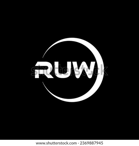 RUW Letter Logo Design, Inspiration for a Unique Identity. Modern Elegance and Creative Design. Watermark Your Success with the Striking this Logo.