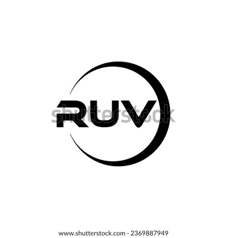 RUV Letter Logo Design, Inspiration for a Unique Identity. Modern Elegance and Creative Design. Watermark Your Success with the Striking this Logo.