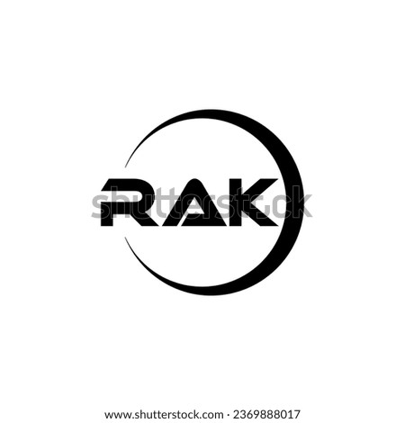 RAK Letter Logo Design, Inspiration for a Unique Identity. Modern Elegance and Creative Design. Watermark Your Success with the Striking this Logo.