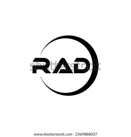 RAD Letter Logo Design, Inspiration for a Unique Identity. Modern Elegance and Creative Design. Watermark Your Success with the Striking this Logo.