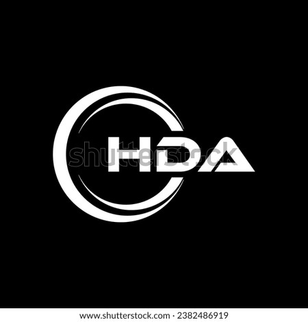 HDA Letter Logo Design, Inspiration for a Unique Identity. Modern Elegance and Creative Design. Watermark Your Success with the Striking this Logo.