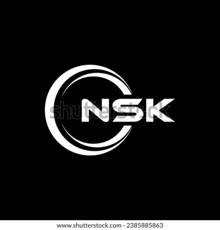 NSK Logo Design, Inspiration for a Unique Identity. Modern Elegance and Creative Design. Watermark Your Success with the Striking this Logo.