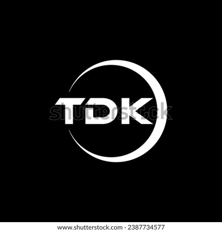 TDK Letter Logo Design, Inspiration for a Unique Identity. Modern Elegance and Creative Design. Watermark Your Success with the Striking this Logo.