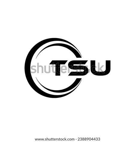 TSU Letter Logo Design, Inspiration for a Unique Identity. Modern Elegance and Creative Design. Watermark Your Success with the Striking this Logo.