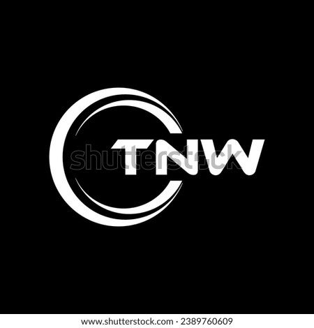 TNW Letter Logo Design, Inspiration for a Unique Identity. Modern Elegance and Creative Design. Watermark Your Success with the Striking this Logo.