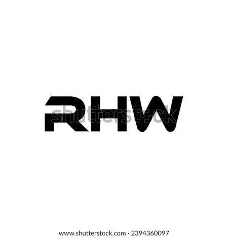 RHW Letter Logo Design, Inspiration for a Unique Identity. Modern Elegance and Creative Design. Watermark Your Success with the Striking this Logo.